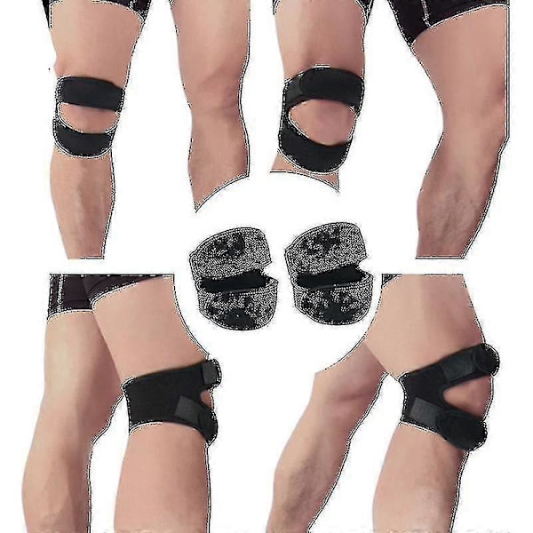 2 st Patella Knäband Män Kvinnor Justerbart Knästöd Senstöd Band Knäsmärta Lindring För Basket Arthritis Löpning