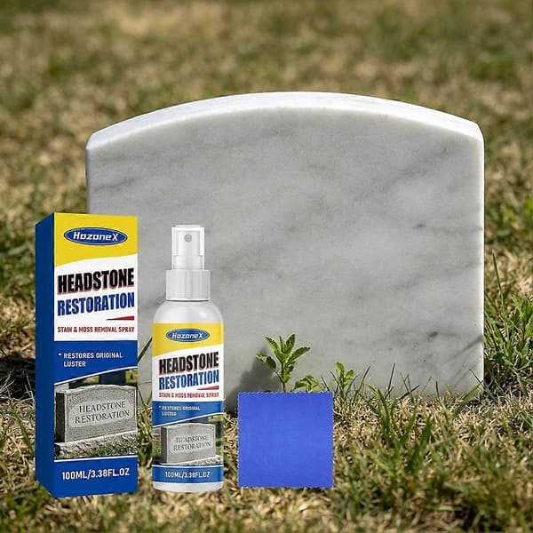 Gravstensrestaurering & Rengøringsspray - 100 ml Mosfjerner Kit