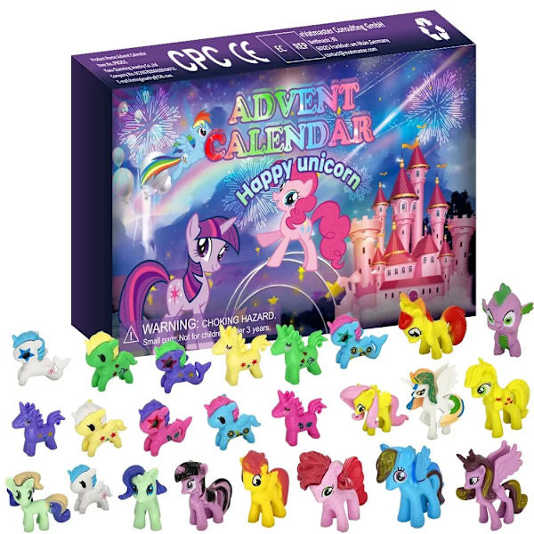 24 päivän Unicorn-joulukalenteri 2023 Joululelut Yllätys taaperoille ja lapsille Joulun odotuslahja lapsille Uudenvuoden yllätys unicorn as shown