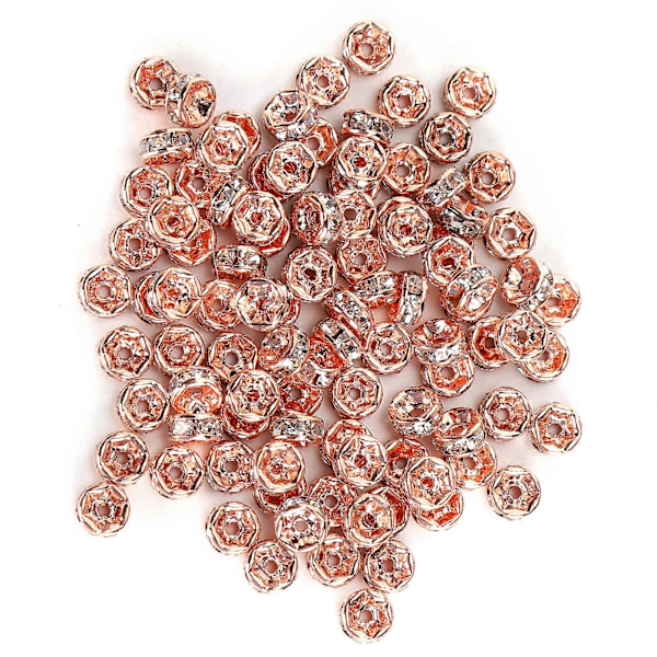 200st Distanspärlor Rak Kant Diamant DIY Armband Halsband Smyckestillverkning Tillbehör 5mm