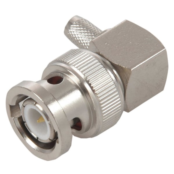 3X BNC Hane Kontakt Rätvinklig Krymp för RG58 RG400 RFC195 RF Koax Adapter Anslutning, Silver