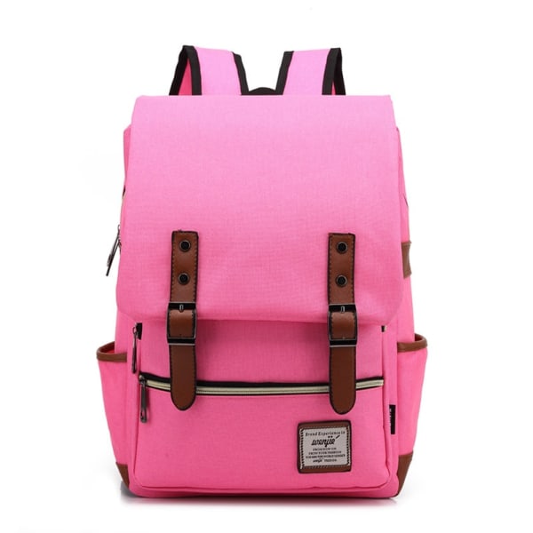 Vintage unisex Oxford vattentät ryggsäck stor kapacitet mäns canvas resväska för kvinnor Hot Pink