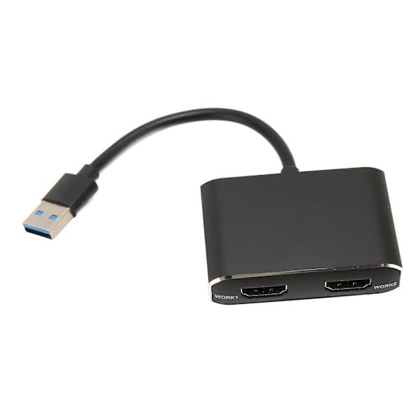 USB 3.0 till Dubbel HDMI Adapter för 2 Skärmar med 1080P Utökad Skärm