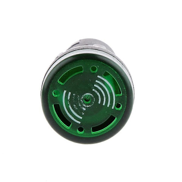 22mm 12V DC Grøn LED Blinkende Summer Panel Indikatorlys