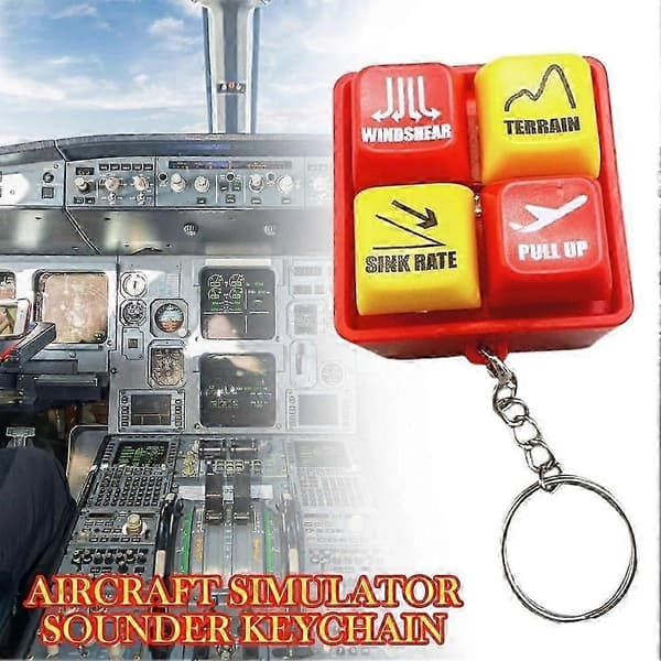 Pilot- og mannskapsvarsel nøkkelring EGPWS advarselslydsimulator 2pcs Red