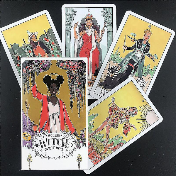 Kultainen art nouveau -tarot-korttipakka, lautapelikortit, englanninkielinen ennustustarot, loma-, perhe-, lahja-, juhla-, pelikortti 78pcs tt49