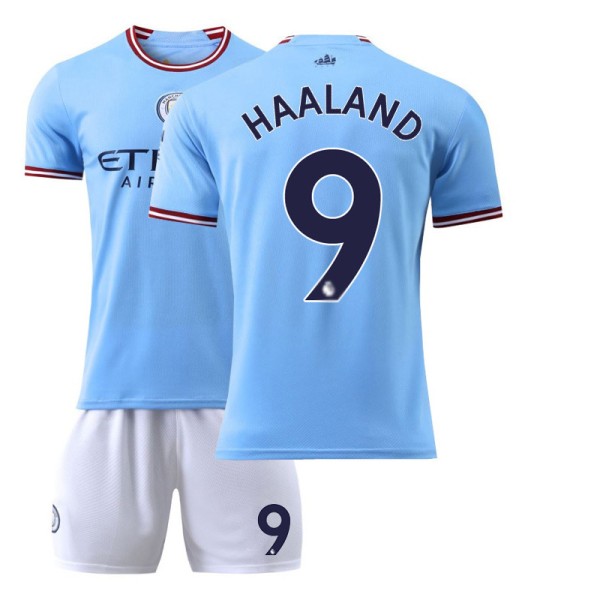 22-23 Manchester City hjemme fodboldtrøje for voksne børn nr. 9 Harland No. 9 Harland 20