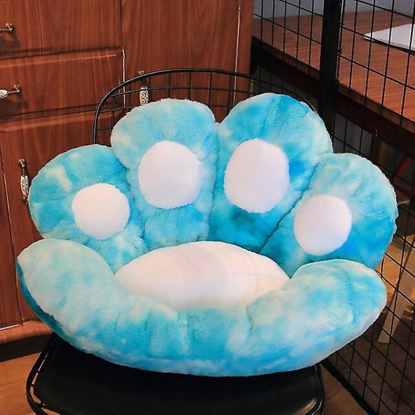 2 kokoa karhu ja kissan tassu tyyny Eläimen istuintyyny täytetty pehmo Colorful blue 80x70cm