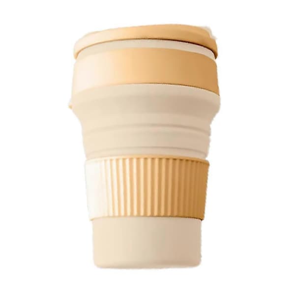 Hopfällbar silikonmugg 350 ml Bärbar resemugg Läckagesäker D