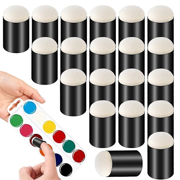 20 stk. Fingersvamp-duppere, fingersmalingssvamp, håndverks tegnesvamp, duppesett for fingre
