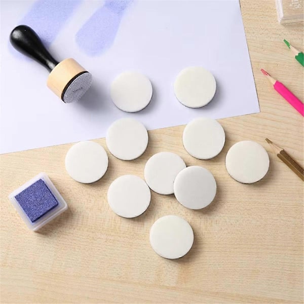 Mini blekkblandingsverktøy Utskiftbare runde skumfyllinger for DIY Scrapbooking Blekk Malepapirhåndverk