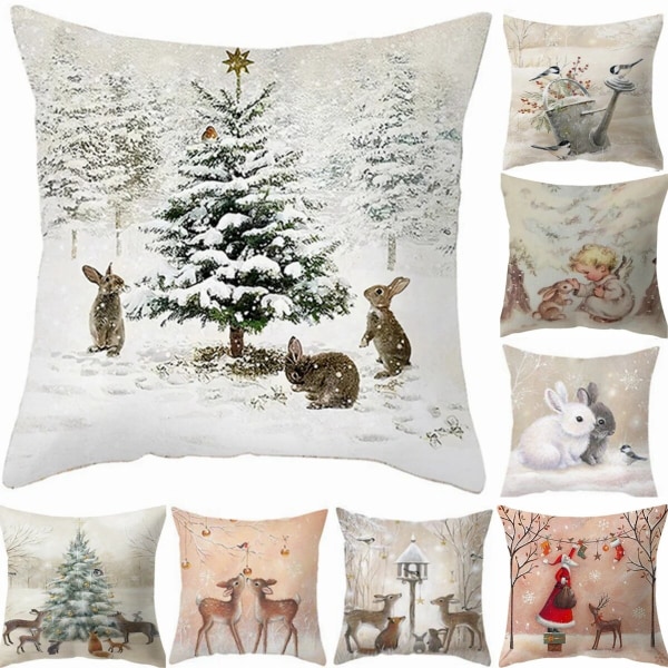 45cm Joulutyynyliina Tyynynpäällinen Joulukoristeet Kotiin 2023 Joulukoriste Lahja Navidad Hyvää Uutta Vuotta 2024 style 3