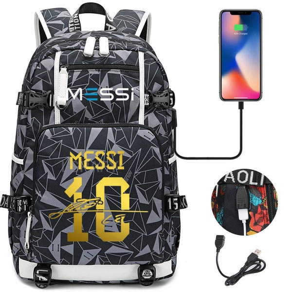 18\" Messi Ryggsekk Svart Vanntett 18