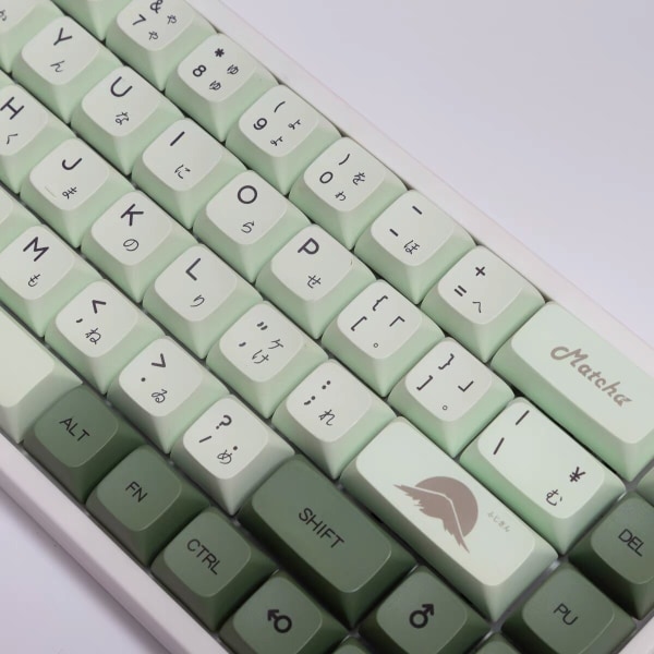 Matcha Grønne Japansk Stil Keycaps 123 Taster XDA Profil Sublimering PBT Keycaps Personliggørelse DIY Matcha Japanese Pack by paper box
