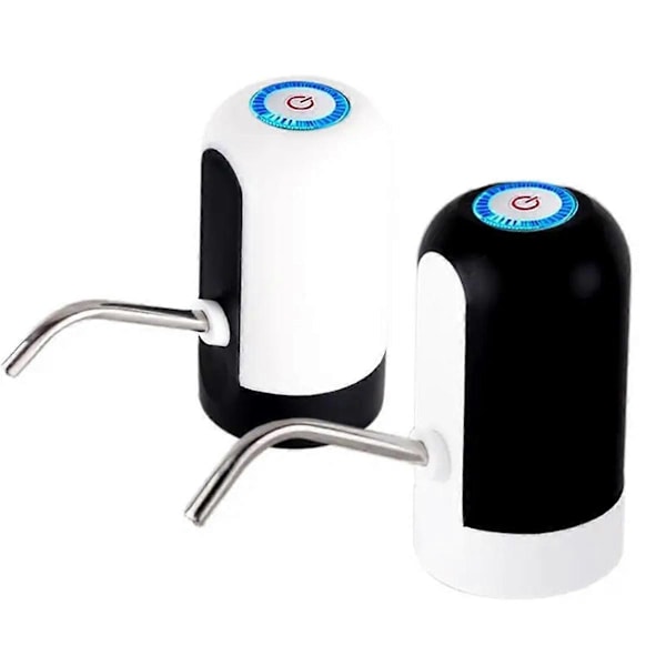Vit/Svart Vattenflaskpump USB-laddning Automatisk Brytare Dricksvattendispenser Laddning Ett Klick Auto Sw