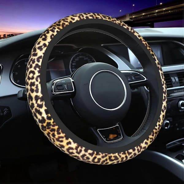 Neopren Leopard Ratdæksel - 15 Tommer, Skridsikker, Biltilbehør