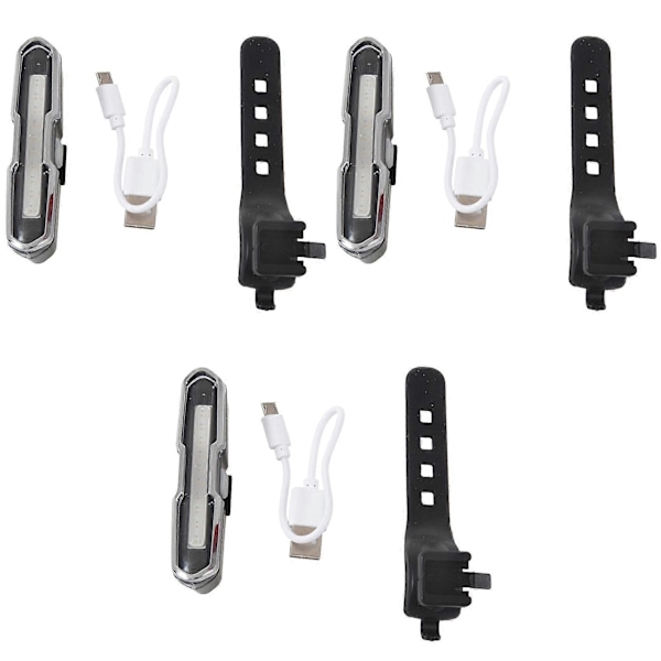 3X Polkupyörän Takavalo Erittäin Kirkas Polkupyörän Valo USB Ladattava LED Pyörän Takavalo 5 Valotila Hea