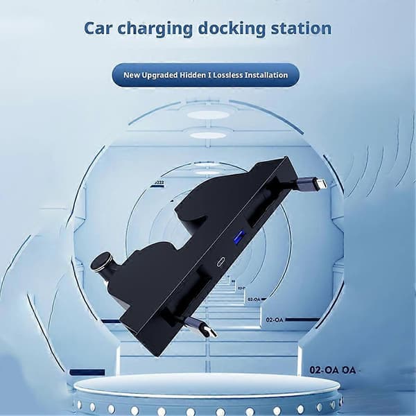 Bilens centrale kontrol-dockingstation til Tesla Model Y Juniper 2025 Hurtigoplader TypeC+TypeC