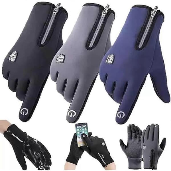 Dodorado Handsker, Premium Termohandsker, Vintervarme Vandtætte Touchscreen Handsker grey XL