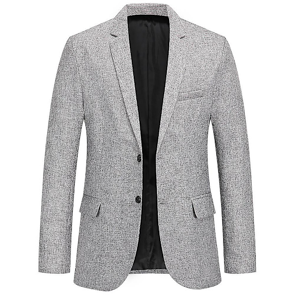 Miesten rento bleiseri, kaksinappinen sporttitakki Light Grey L