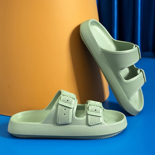 Mote Spenne Tykk Såle Tøfler Dame Hjem Myk Såle Sky Tøfler Green 40-41