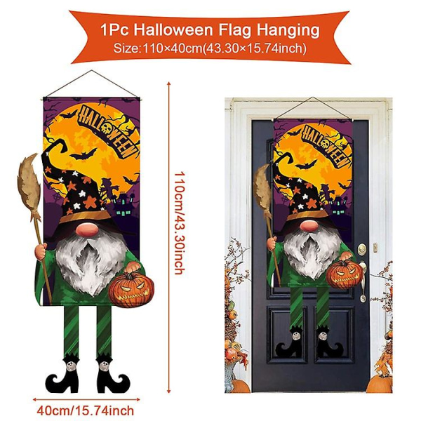 Senaste Halloween Banner Bakgrund Glad Halloween Dekoration För Hem Bloody Bat Pumpkin Ghost Print Banner Halloween Suppiles flag hanging1