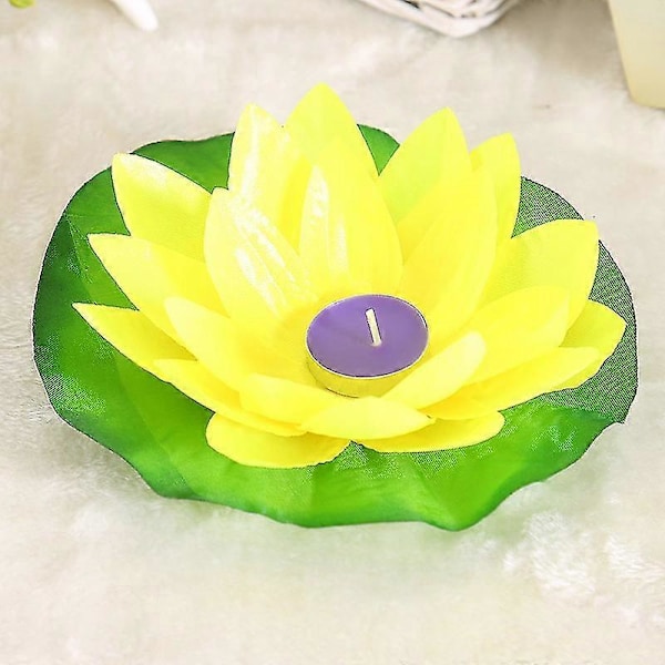 10 stycken Lotus Flytande Lyktor Flytande Ljus Ljus Artificiella Flytande Färgglada Lotus Med Riktiga Ljus Pool Ljus Flyta För Trädgård Bröllop Ho