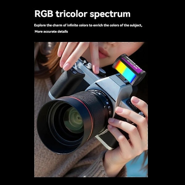 RGB Mini LED Lys 400-750nM Kamera Fill Light til Kamera Linse Fotografering Vlog Live Streaming med