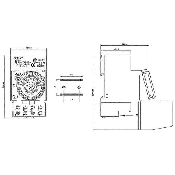 SUL181H 24 timers mekanisk timer timer kontakt industriel timer