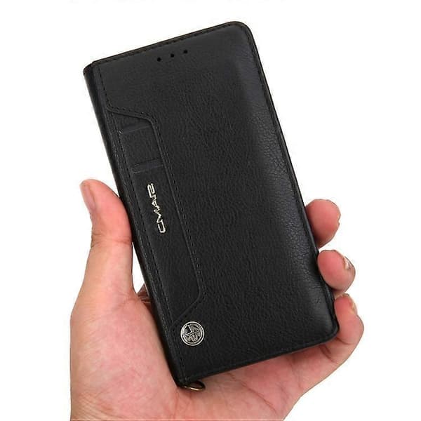CMAI2 PU Läder Kortfack Plånbok Telefonfodral Kompatibelt För iPhone 12/12 Pro Black