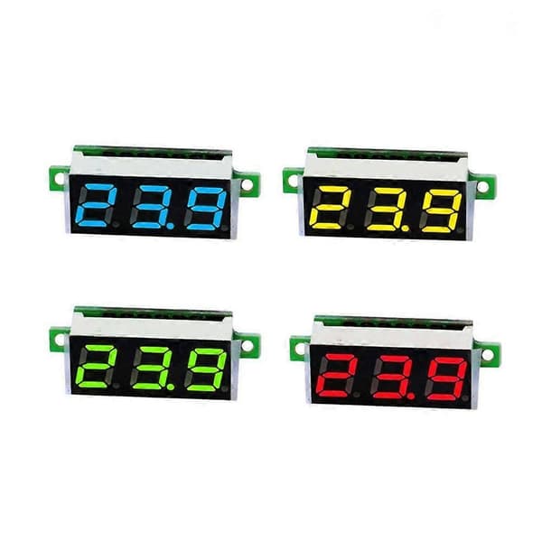 0,28 tommer digital DC-voltmeter for 2,5-30V strømforsyning red