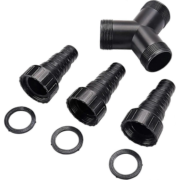 3-tiejakaja 25/32/38mm letkulle Y-liitin lampipumpulle puutarhaletkulle ja vesiväylien venttiilin säätöön (1\"/1 1/4\"/1 1/2\")