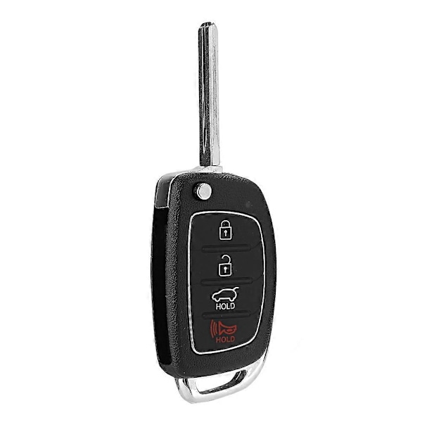 Vikbar 4-knapps Fjärrnyckel Fodral Skal Passar Hyundai Santa Fe (ix45) 2013-2014