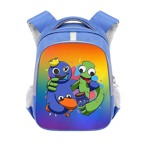 Børn Drenge Piger Rainbow Friends Print Rygsæk Skole Rygsæk Casual Studenter Skoletaske Gaver C