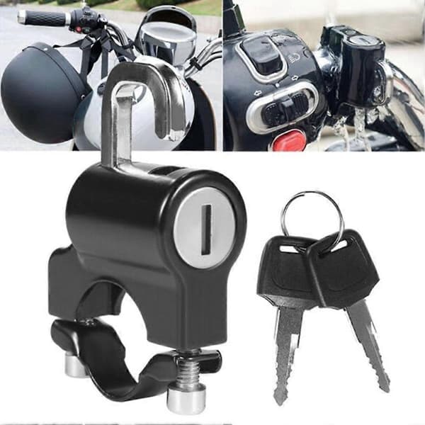 Motorcykel Universal Hjälmlås För Styre 7/8\" 22-28mm Rörstång