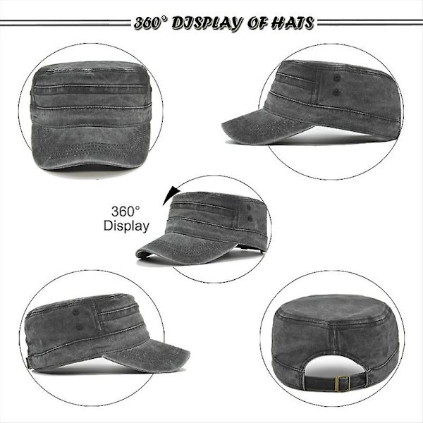 Flat Top Keps Retro Baseball Keps Armékeps ArmyGreen
