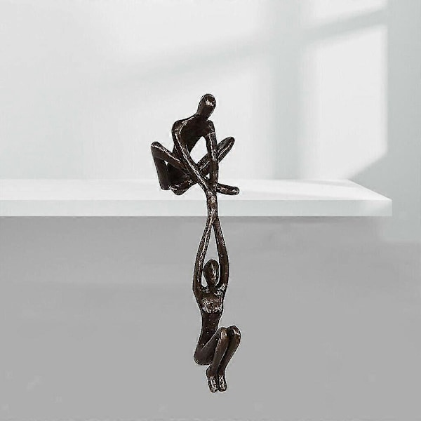 Heminredning Resin Skulptur Ornament Par Figurin Man Lyfter Kvinna
