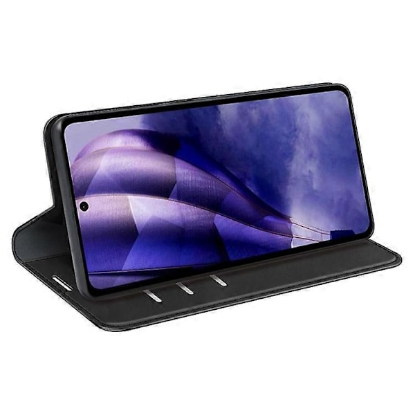 Kompatibelt Skal för HMD Skyline Fodral Plånboksfodral i Läder med Hudkänsla Black