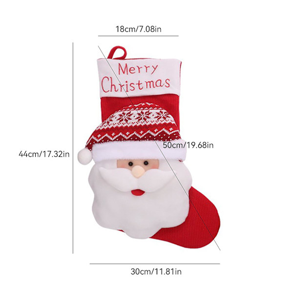 Kreativa Söta Jultomten Snögubbe Älg Julstrumpor Barns Julgodisstrumpor Presentpåse Santa Claus