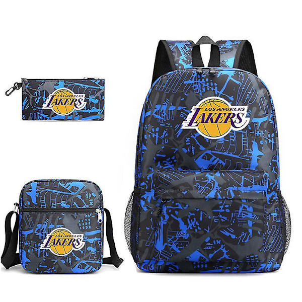 Tredelt Skolesekk Lakers Trykt Blyantveske Skulderveske Pattern Shoulder bag