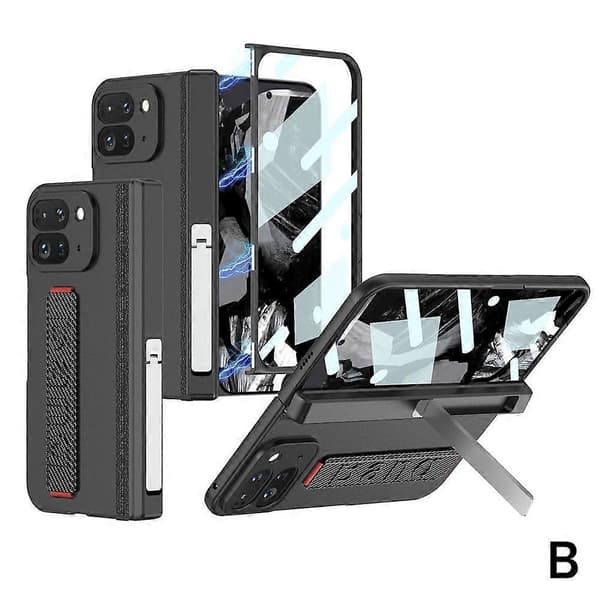 For Google Pixel Fold 2 Leather Case with Hinge Folding Case Kolkorn