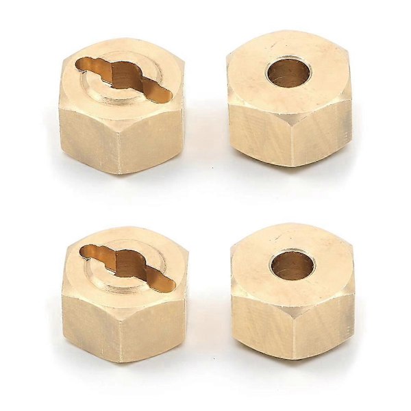 4 stk. Messing 12 mm Hjul Hex Hub Adapter for Axial UTB18 Capra 1/18 RC Crawler Bil Oppgraderingsdeler Tilbehør