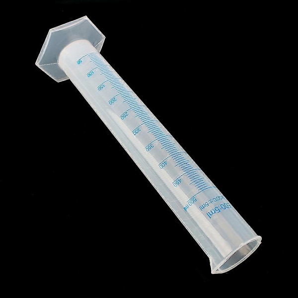 500 ml Målecylinder i Plast Graderet Laboratorium Prøve Test Væske Rør Varmt