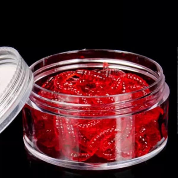 Myk plastfiskesluk 2 cm bionisk mark for karpe og karuss Red tail