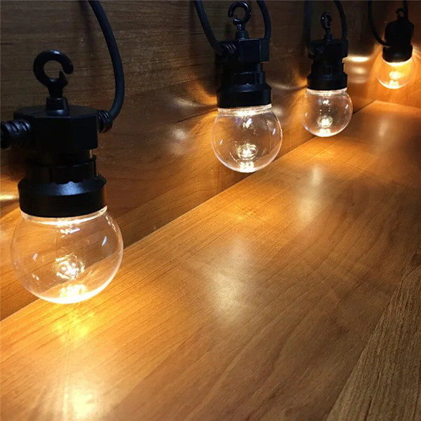 IP65 LED-valosarja keijukaisvaloköynnöksellä, suunniteltu loma-ajan valaistukseen, häihin, puutarhajuhliin, patiolle, aukiolle, joulukuuseen, ulkokoristeluun 23M 25Bulbs Clear