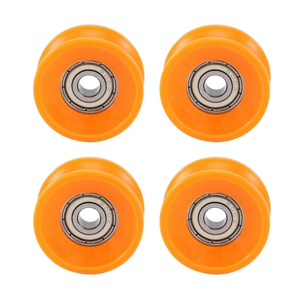4 stk. 6X30X13mm Plastbelagte Forseglede Lejer Stål 606ZZ Dyb U-rille Remsskive Skinne Kugle Rullende Be