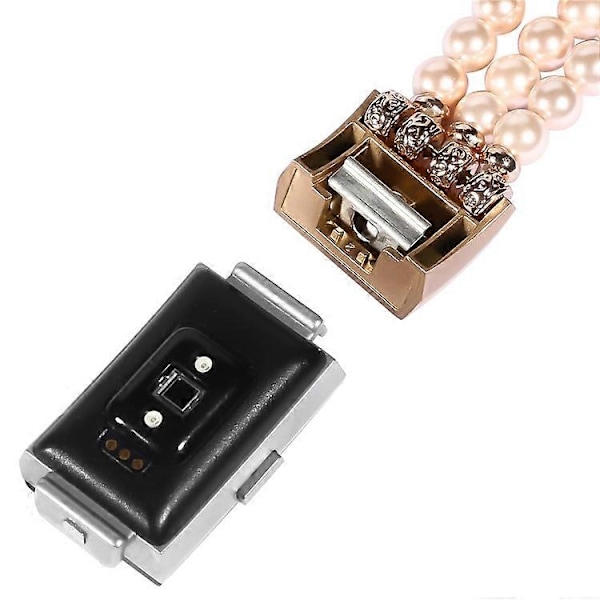 Kompatibel för Fitbit Charge 3/4 Tre Rader Stilfullt Pärlarmband Ersättningsarmband PinkGold