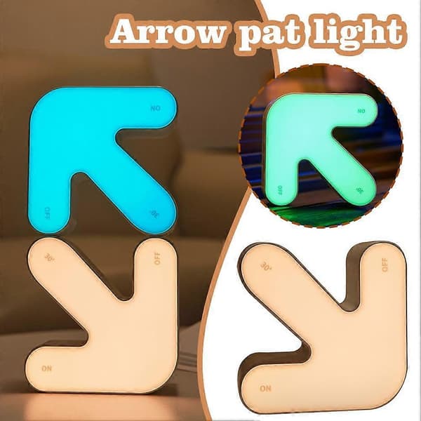 Arrow Flip Natlampe - Berøringssensor Sengelampe med 7 Farver 2pcs