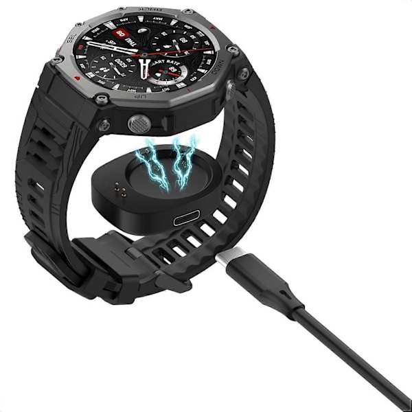 Laddningsadapter för Huami Amazfit T-Rex 3 (A2322)/Balance (A2286) USB-C Smartwatch-laddare