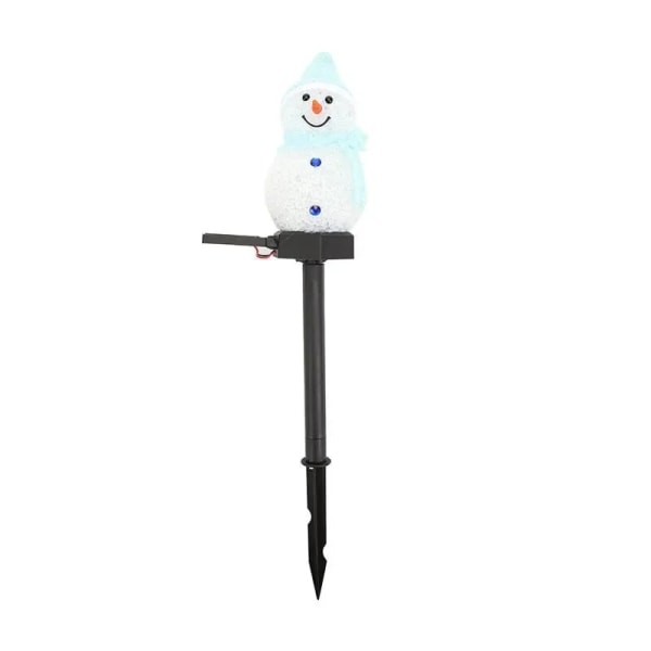 Vanntett Solar Snømannlampe Utendørs Snømann LED Hagelys Juleplen Snømann Landskapslys Jordplugglys blue